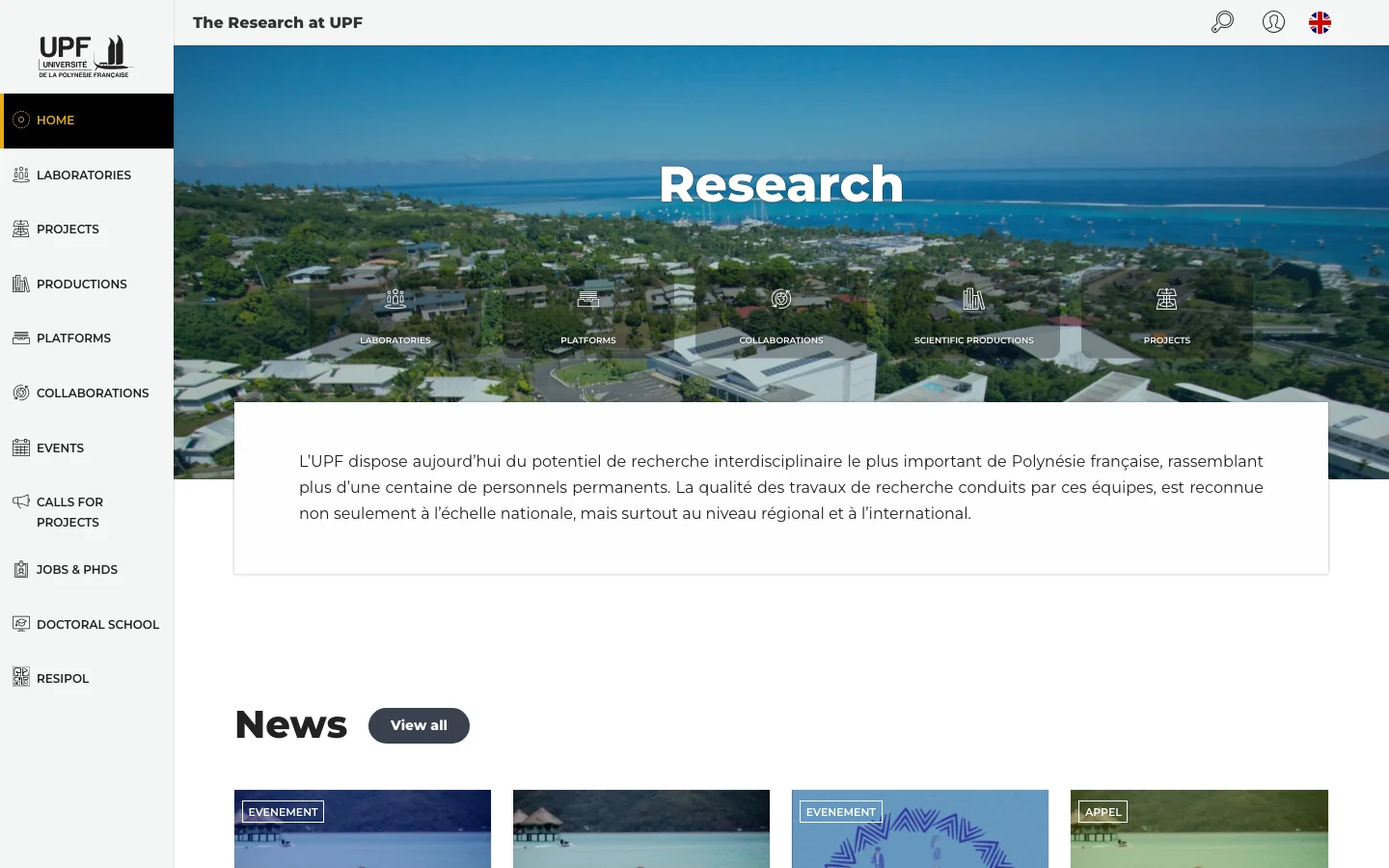 Recherche UPF — Desktop