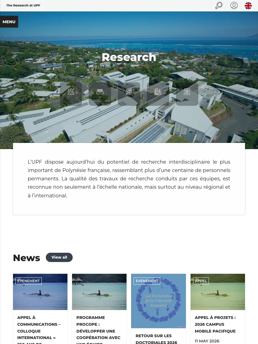 Recherche UPF — Tablet
