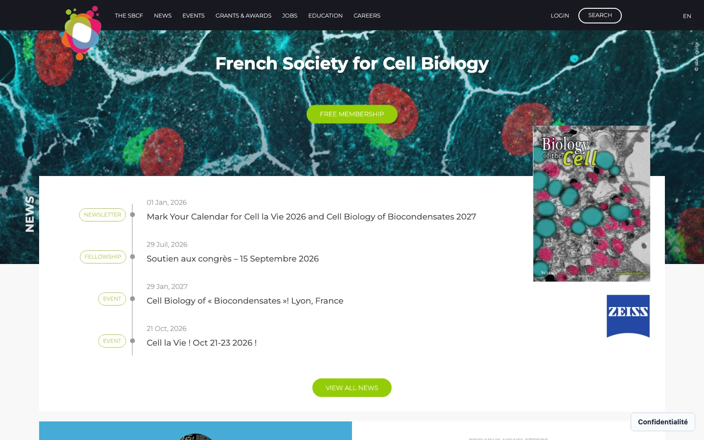 French Society for Cell Biology — Desktop