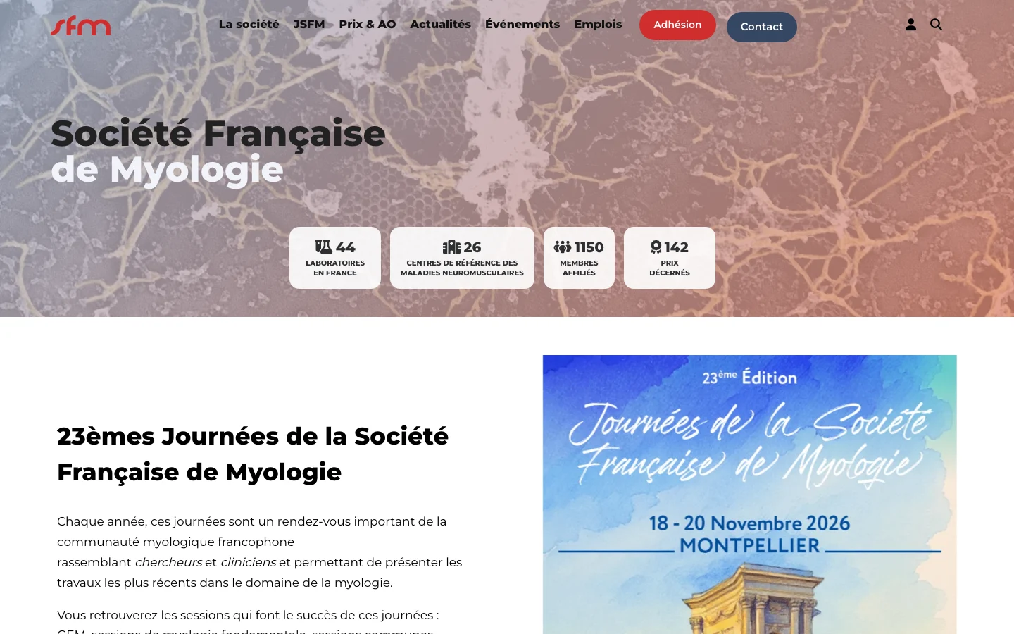 French Society of Myology — Desktop